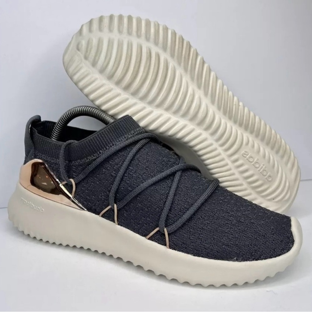 Adidas Black and Cream Sneakers